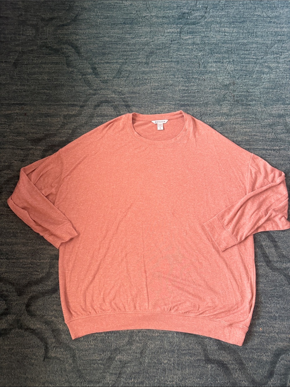 Athleta Lightweight Crewneck Sweater in Coral Pink